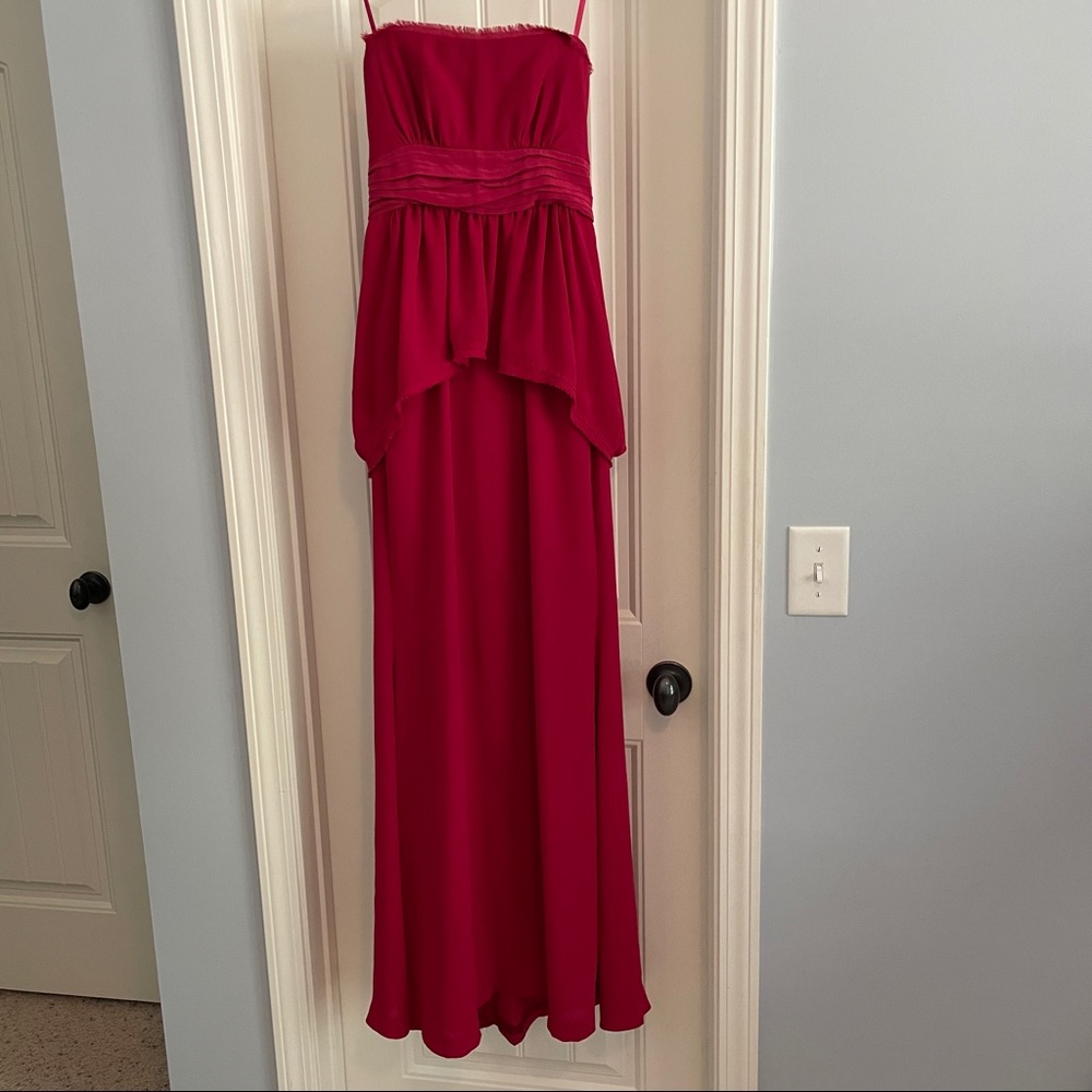 BCBG Maxazria 0 Ruella Pink Strapless Formal Dress